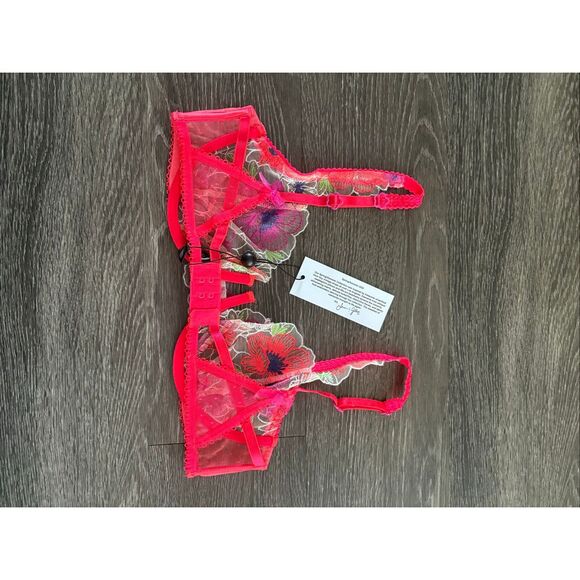 NWT For Love and Lemons Shimmer Zinnia Bra Size 30D - Picture 5 of 7